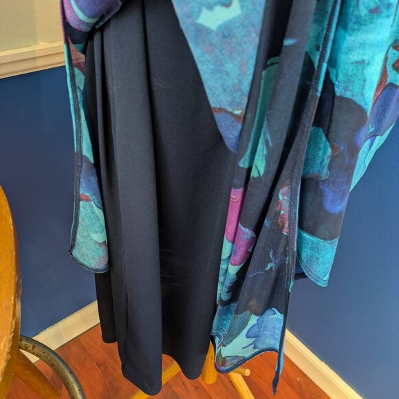 Simply Vera Vera Wang Shades of Blue Handkerchief Hem Dress - Picture 8 of 13